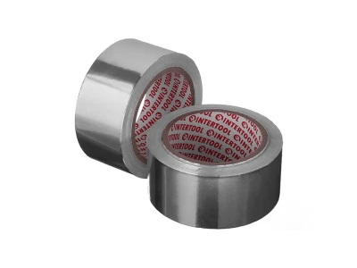 Скотч алюмінієвий термостійкий 50 мм * 25 м. INTERTOOL KT-0992