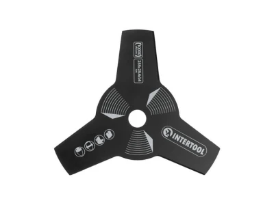 Ніж для тримера 3-х зубчатий, 255х25.4х1.4 мм INTERTOOL DT-2250