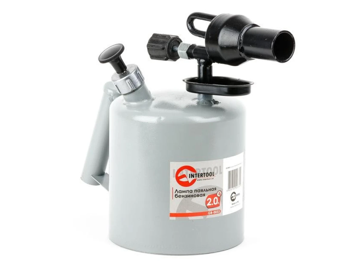Лампа паяльная бензиновая 2.0 л INTERTOOL GB-0033 