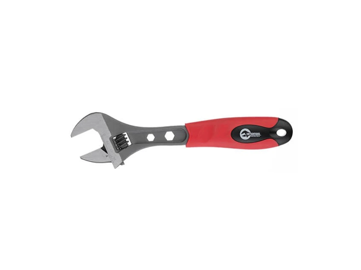 Ключ разводной 250 мм, двухкомпонентная рукоятка INTERTOOL HT-0197 