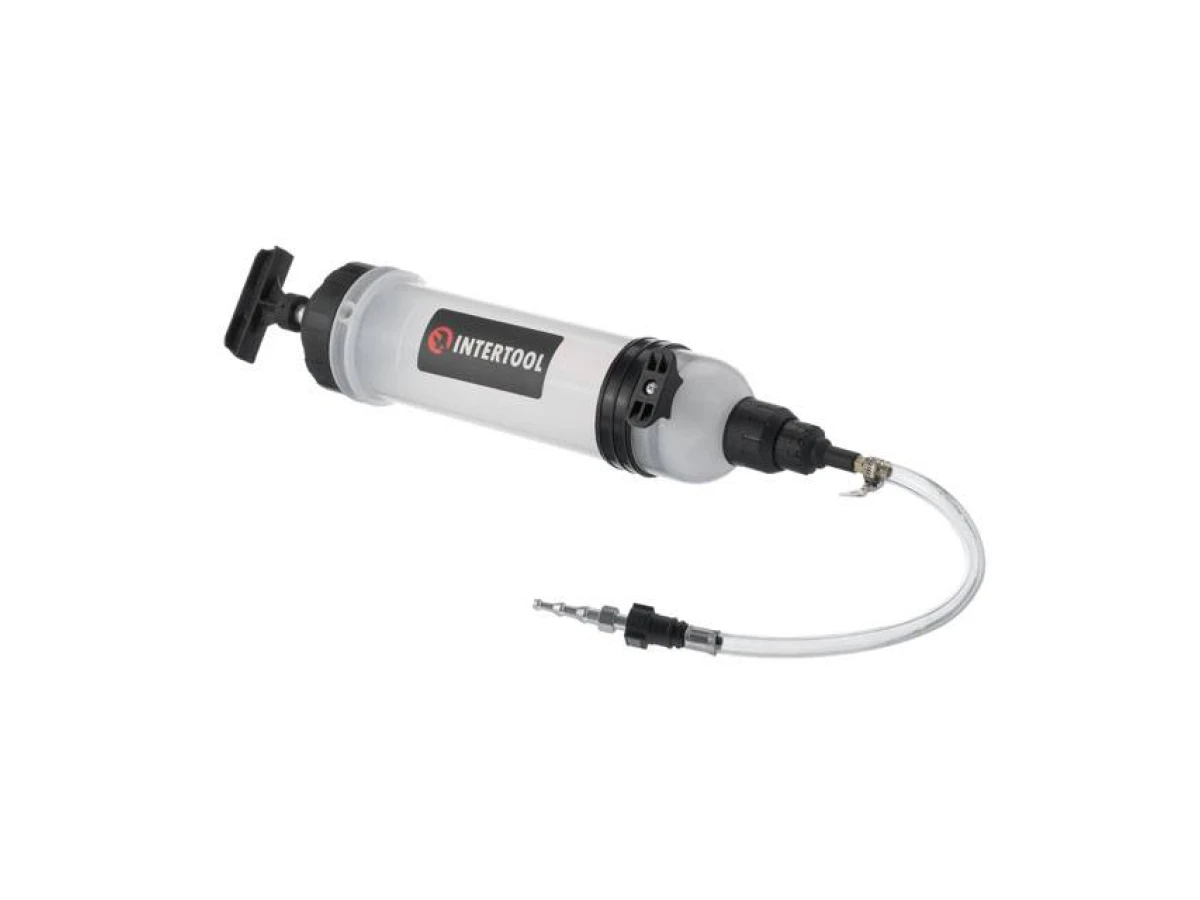 Шприц для технических жидкостей 1.5л., с комплектом насадок INTERTOOL AT-3073 