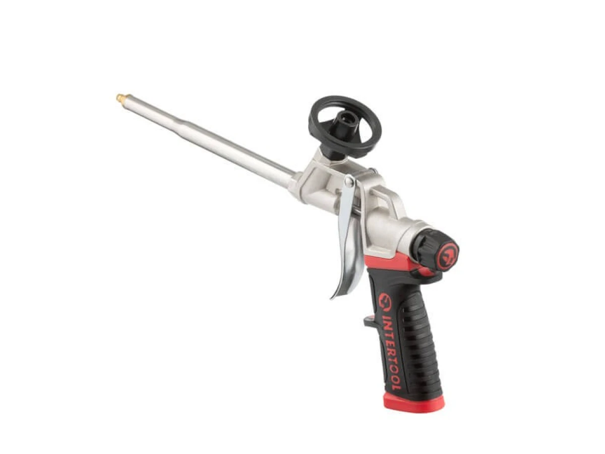 Пистолет для пены с тефлоновым покрытием держателя баллона + 4 насадки профессиональный INTERTOOL PT-0609 