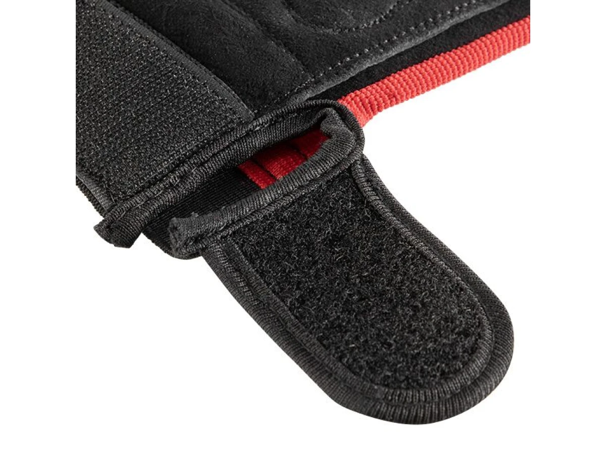 Перчатка без пальцев, кожанная, усиление на ладони, вставки из спандекса на тыльной стороне ладони,фиксация ремешком на липучке, 10" INTERTOOL SP-0148 