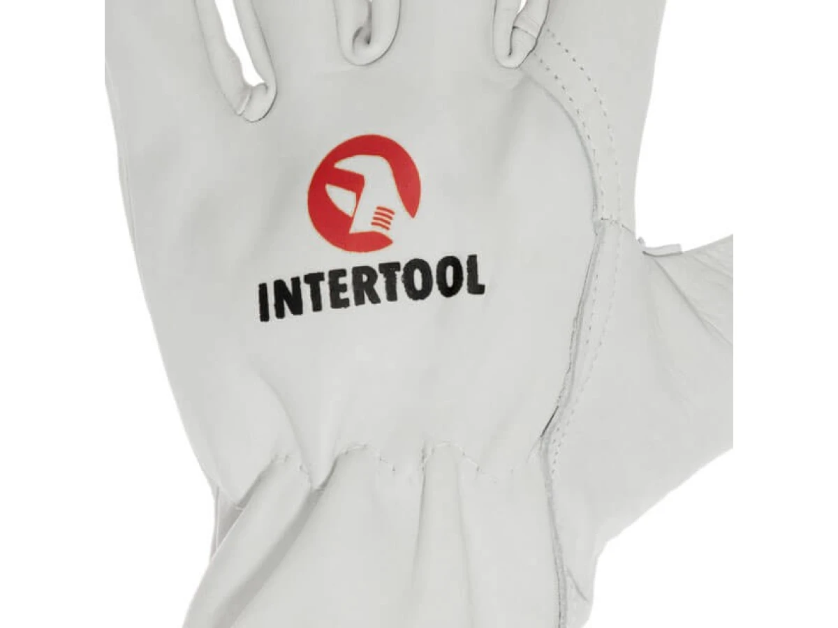 Перчатка кожаная из высококачественной воловьей кожи 10" "Driver Style" INTERTOOL SP-0171 
