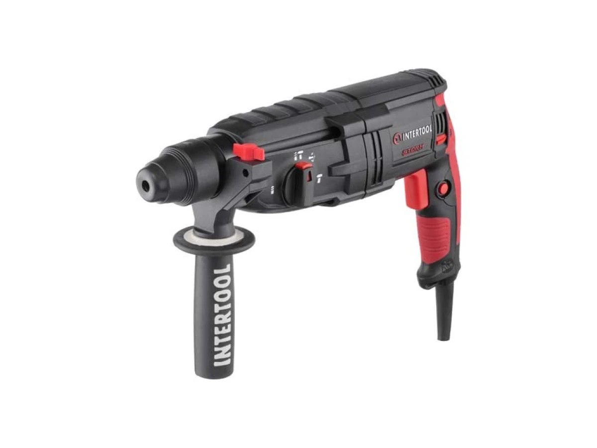 Перфоратор 1000 Вт, 3.2 Дж, 0-1300 об/мин, 0-5100 уд/мин, 3 режима INTERTOOL WT-0170 