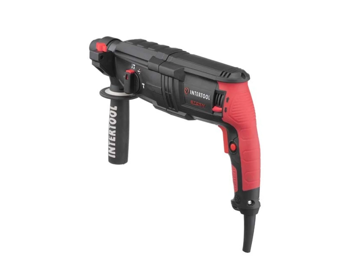 Перфоратор 1000 Вт, 3.2 Дж, 0-1300 об/мин, 0-5100 уд/мин, 3 режима INTERTOOL WT-0170 