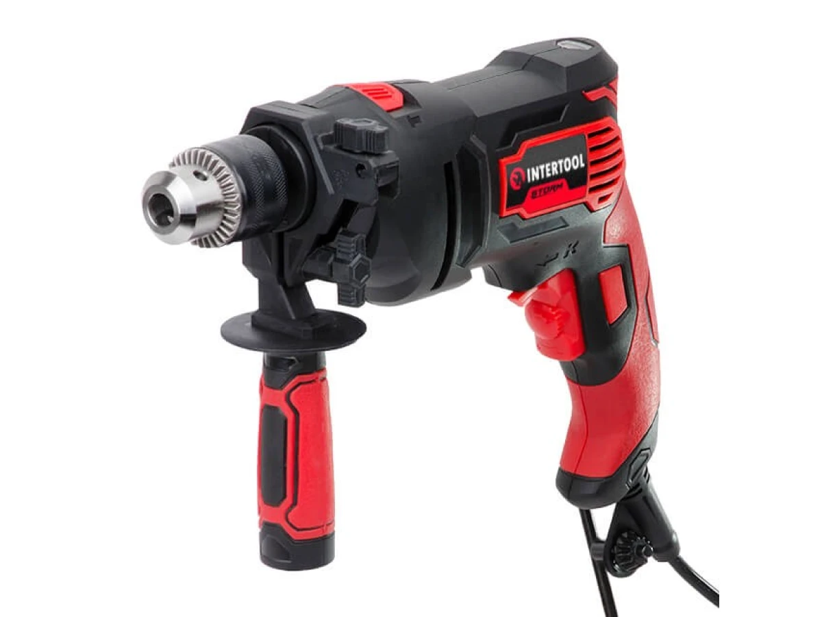 Дрель ударная, 710Вт, 0-3000 об/мин, 1.5-13мм, реверс INTERTOOL WT-0117 