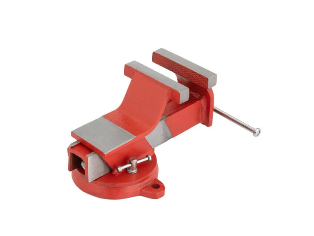 Тиски слесарные поворотные 100 мм эконом INTERTOOL HT-0080 