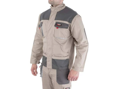 Куртка робоча 2 в 1, 100% бавовна, щільність 180 г / м2, XL INTERTOOL SP-3034