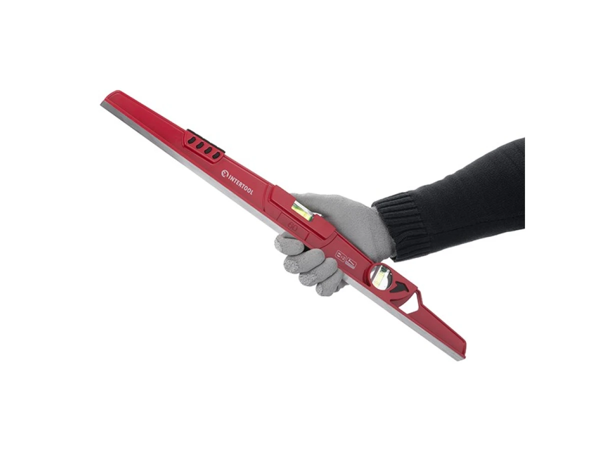 Уровень каменщика, ударный 60 см, 2 капсулы INTERTOOL MT-1560 