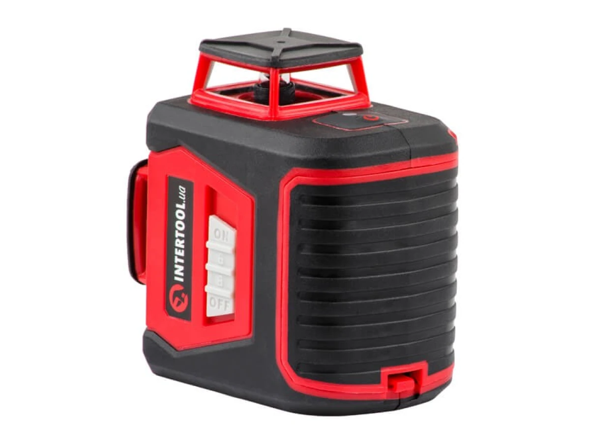 Уровень лазерный 360 град, 3 лазерные головки, зеленый лазер INTERTOOL MT-3067 