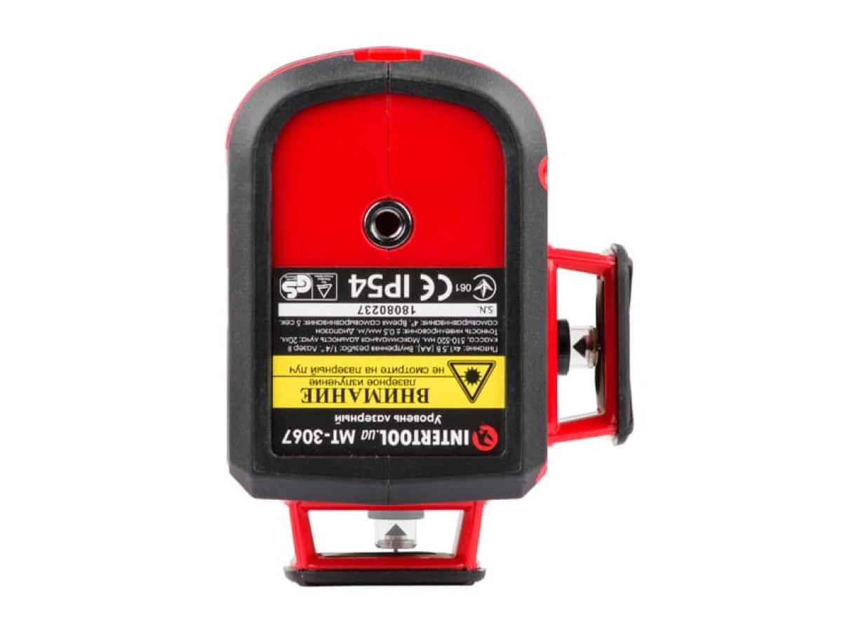 Уровень лазерный 360 град, 3 лазерные головки, зеленый лазер INTERTOOL MT-3067 
