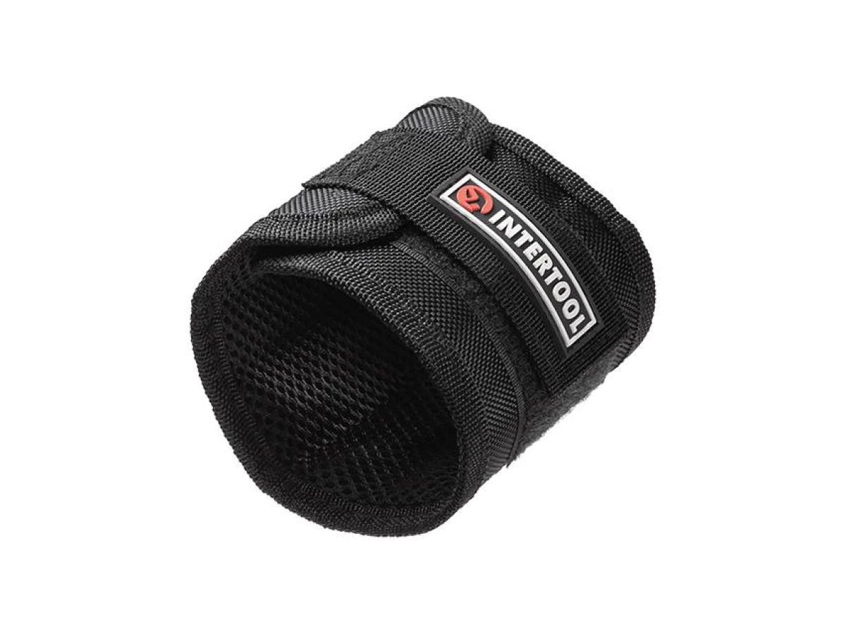 Браслет магнітний будівельний 360×90 мм, 10 магнітів, балістичний нейлон 1680D INTERTOOL SP-1002 