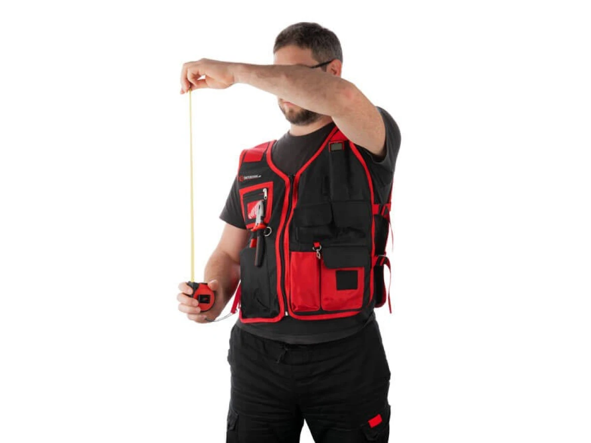 Жилет слюсарно-будівельний, 7 кишень, поліестер INTERTOOL SP-1001 