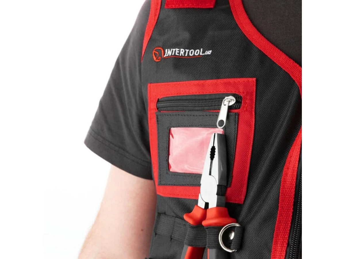 Жилет слюсарно-будівельний, 7 кишень, поліестер INTERTOOL SP-1001 