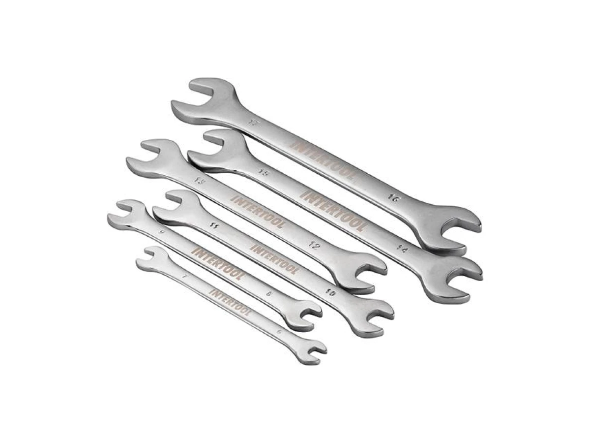 Набір ключів ріжкових, 6 од. 6-17 мм INTERTOOL HT-1001 