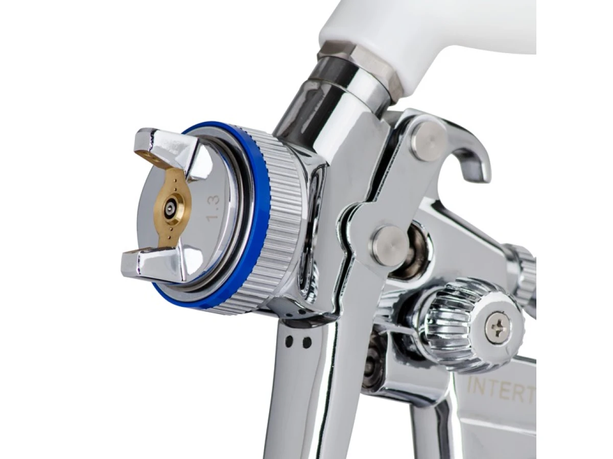 Фарбопульт пневматичний HVLP II професійний, форсунка 1.3 мм, верхній пластиковий бачок 600 мл, 2 бар INTERTOOL PT-0105 