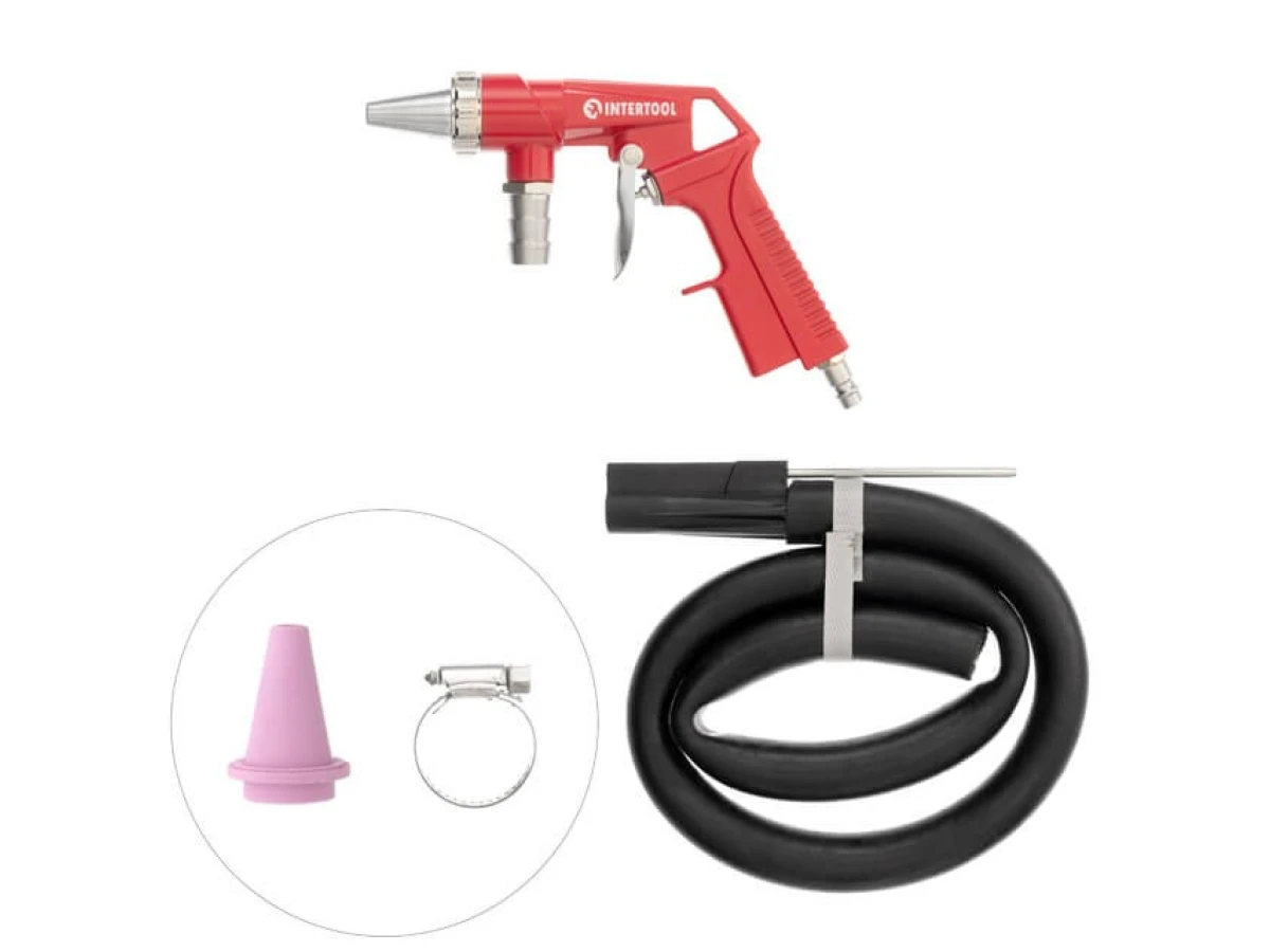 Пістолет піскоструминний пневматичний зі шлангом INTERTOOL PT-0706 