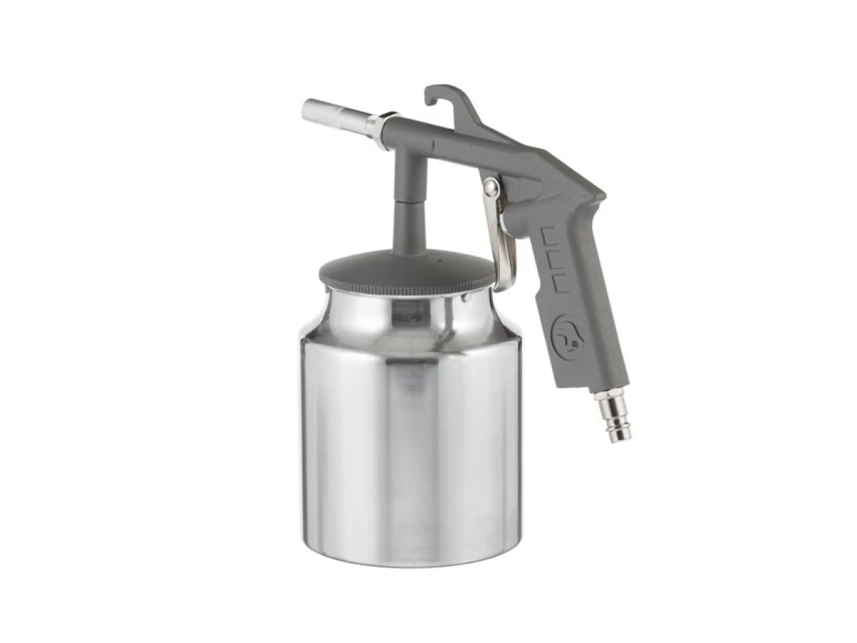 Пістолет піскоструминний форсунка 6 мм, нижня подача піску, бачок 1000 мл, метал, 8 атм INTERTOOL PT-0705 