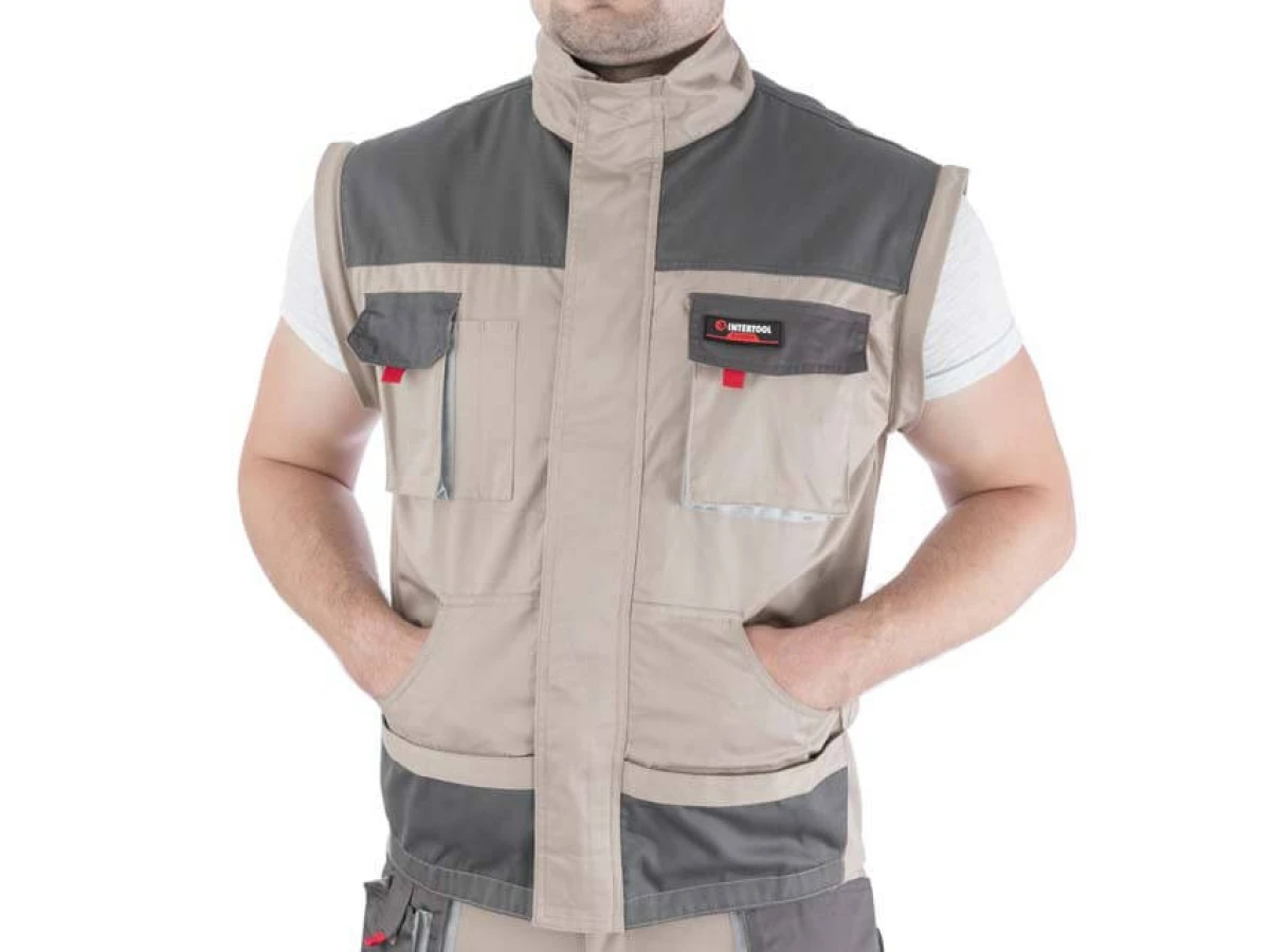 Куртка робоча 2 в 1, 100% бавовна, щільність 180 г / м2, XL INTERTOOL SP-3034 