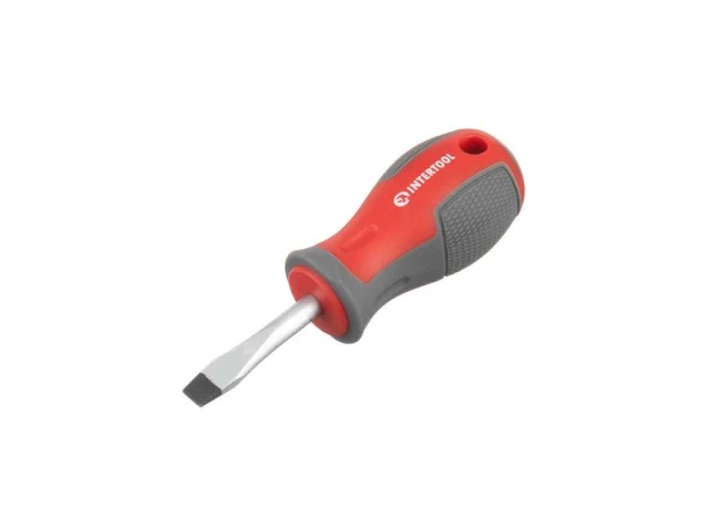 Отвертка шлицевая SL6.0*38 мм, CR-V INTERTOOL VT-3309 