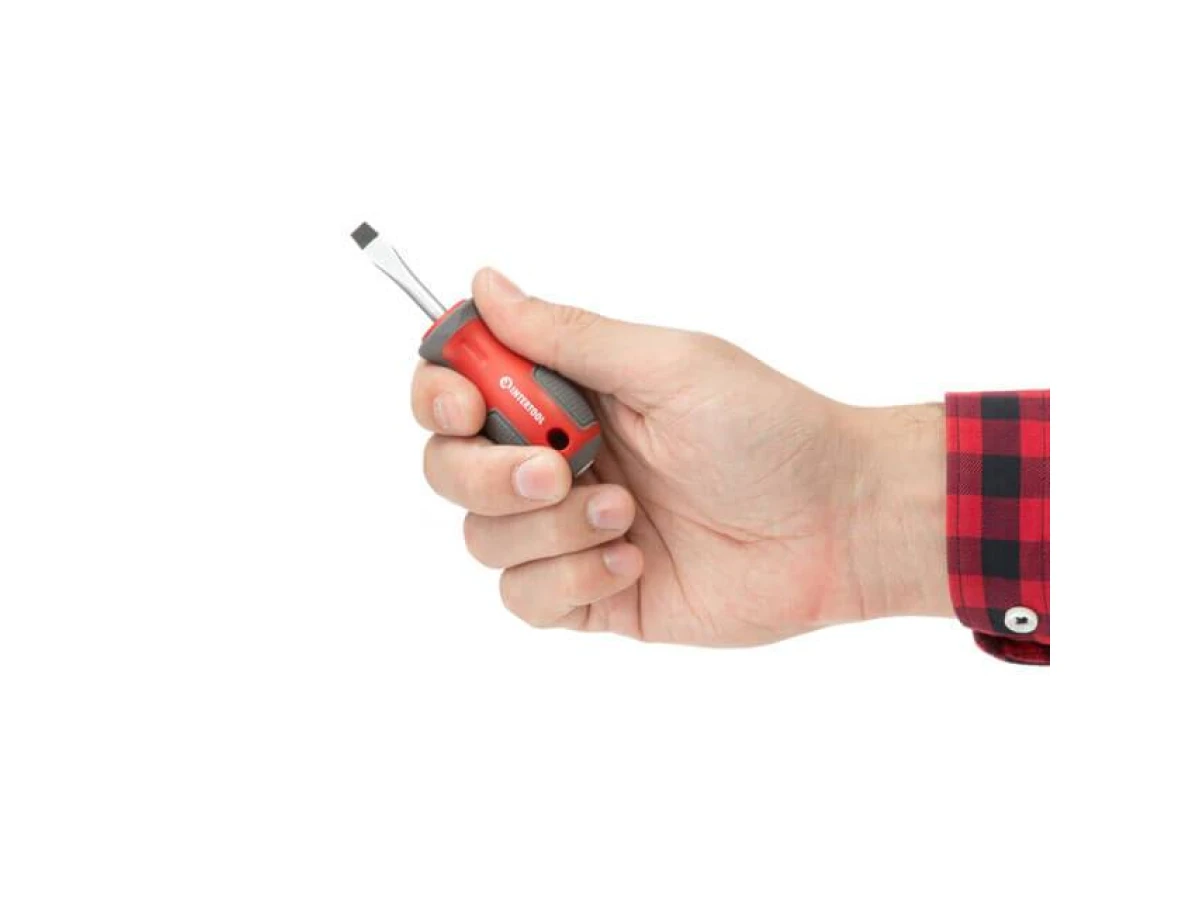 Отвертка шлицевая SL6.0*38 мм, CR-V INTERTOOL VT-3309 