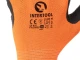Перчатка трикотажная, синтетическая, оранжевая, покрыта черным рифленым латексом, 8" INTERTOOL SP-0118 