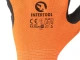 Перчатка трикотажная, синтетическая, оранжевая, покрыта черным рифленым латексом, 10" INTERTOOL SP-0121 