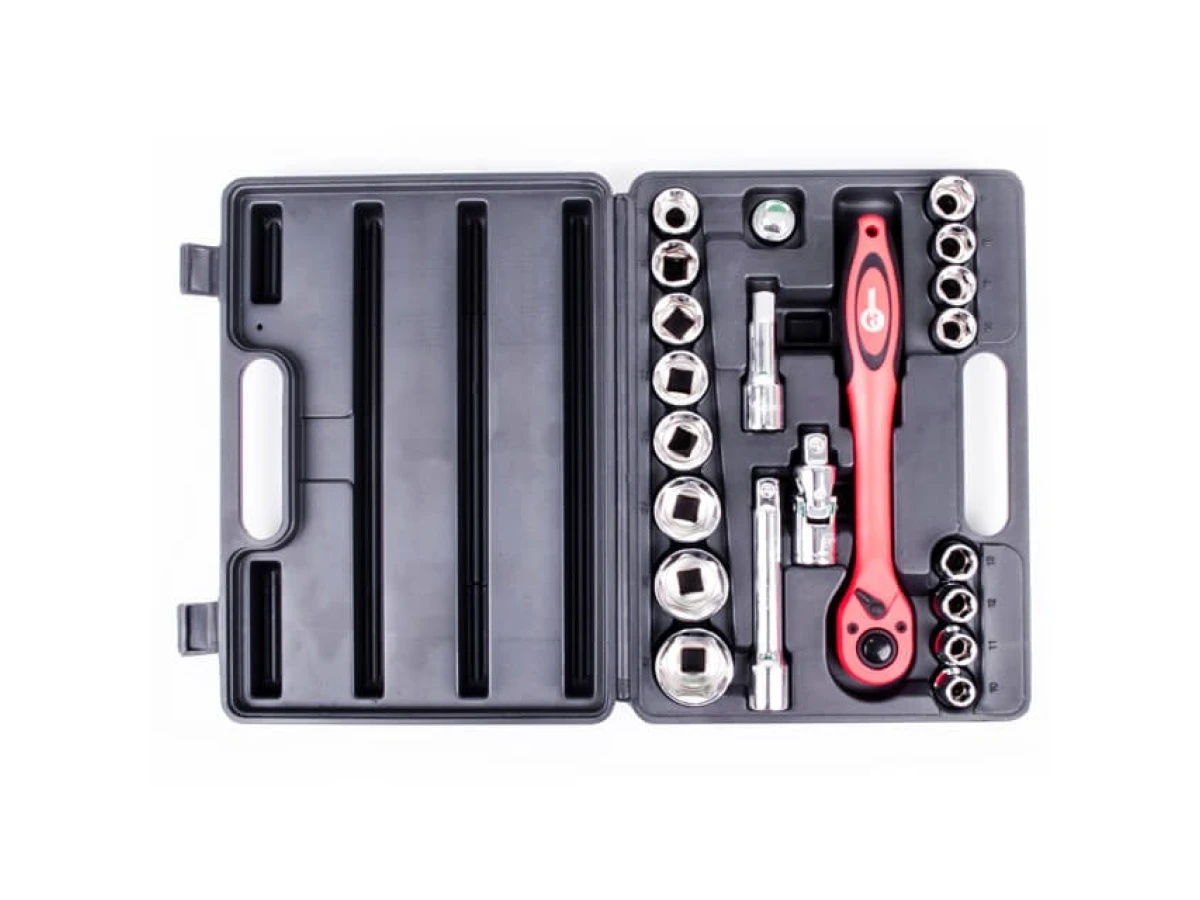 Набір інструментів професійний, 1/2", 21 од. CrV INTERTOOL ET-6021 