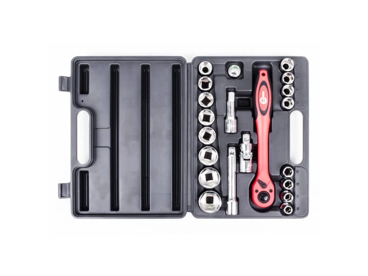 Набір інструментів професійний, 1/2", 21 од. CrV INTERTOOL ET-6021 
