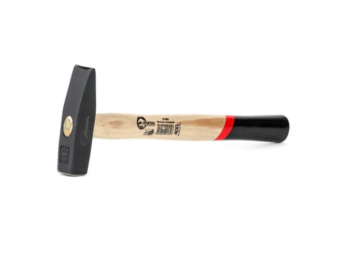 Молоток слюсарний 400г,ручка ясен INTERTOOL HT-0253 