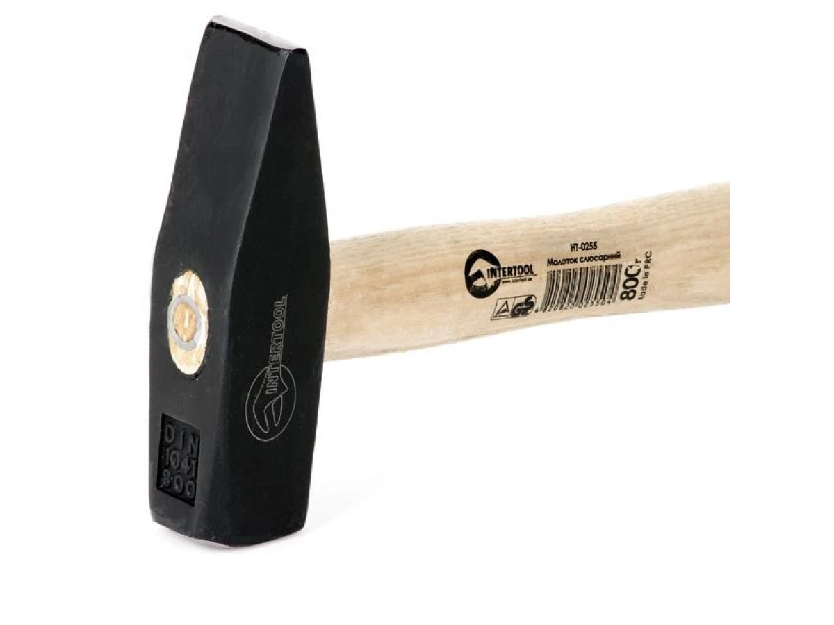 Молоток слюсарний 800 г, ручка ясен INTERTOOL HT-0255 