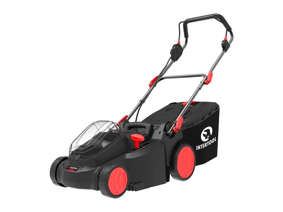 Газонокосилка аккумуляторная с бесщеточным двигателем 40 В (2х20В), 3500об/мин, ширина захвата 370 мм, высота среза 25-75мм, контейнер 40л, без ЗУ АКБ INTERTOOL WT-9216 