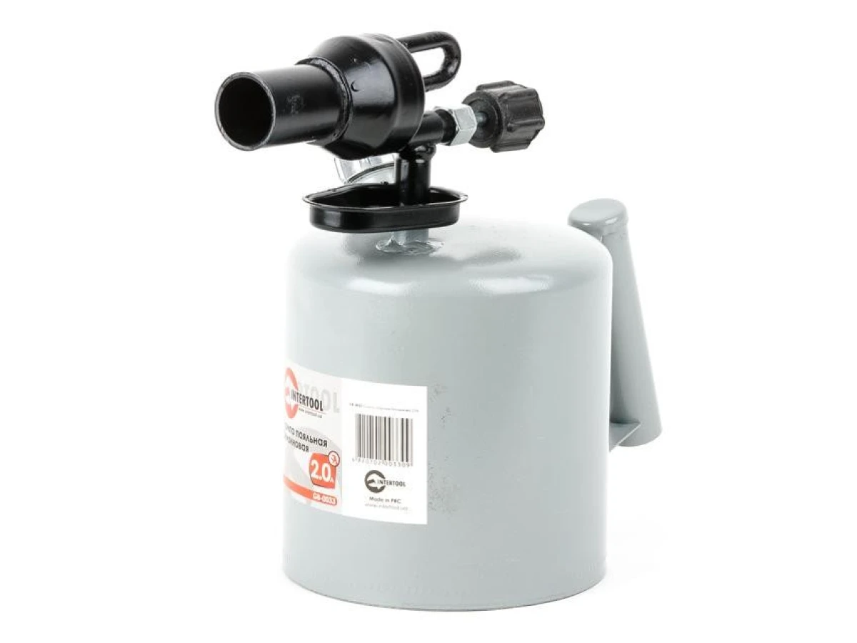 Лампа паяльная бензиновая 2.0 л INTERTOOL GB-0033 