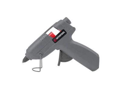 Пистолет клеевой 10 Вт, 230 В, под стержни 7-8 мм, 6-10 г/мин. INTERTOOL RT-1009