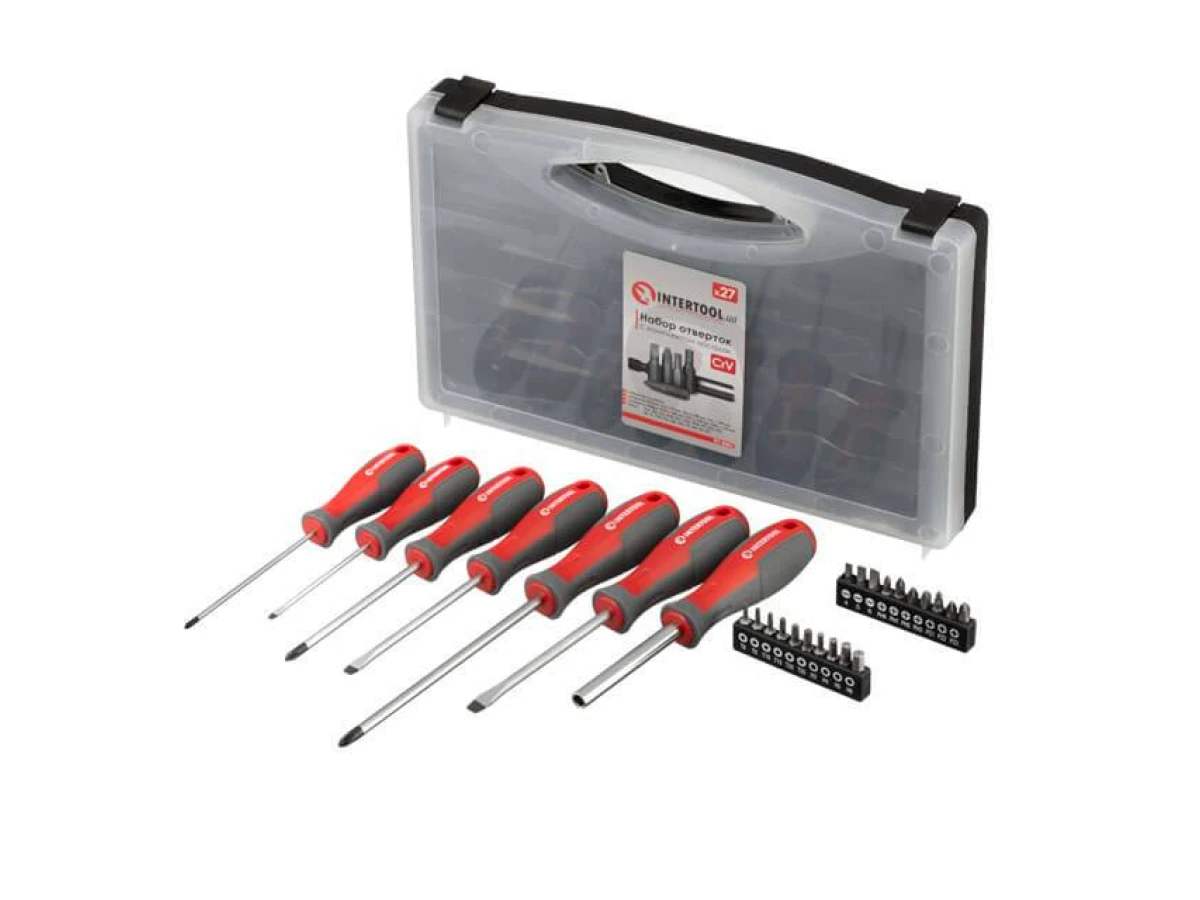 Набір викруток з комплектом насадок 27 од. INTERTOOL VT-3351 