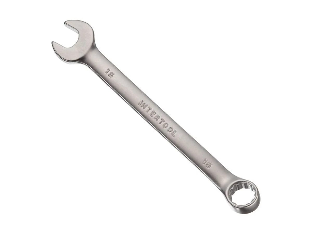Ключ комбінований 15 мм CrV INTERTOOL HT-1215 