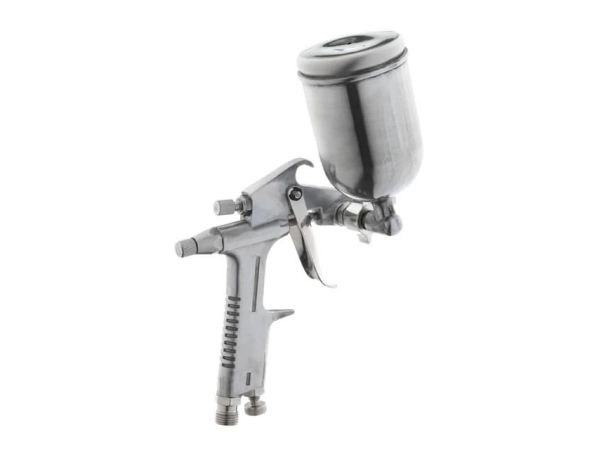 Фарбопульт пневматичний HP MINI, форсунка 0.5 мм, верхній металевий бачок 200 мл, 5 бар INTERTOOL PT-0301 
