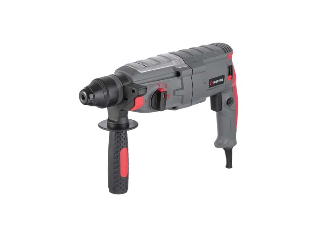 Перфоратор 1000 Вт, 3.5 Дж, 0-1300 об/хв., 0-5100 уд/хв., 3 режими, SDS plus INTERTOOL DT-0185 