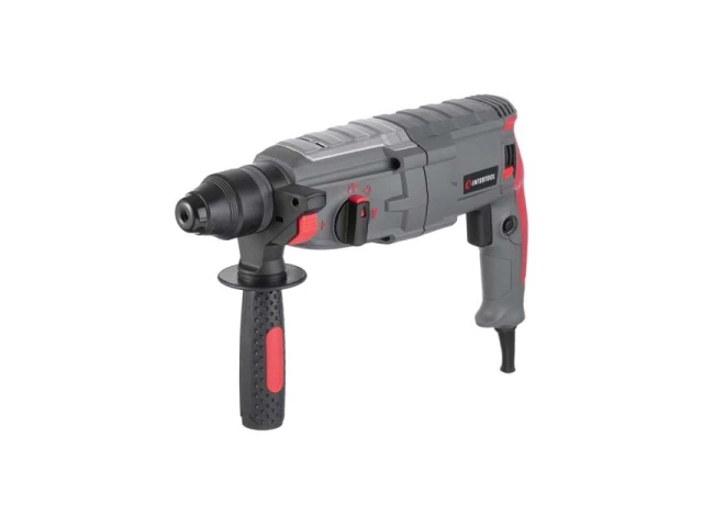 Перфоратор 1000 Вт, 3.5 Дж, 0-1300 об/хв., 0-5100 уд/хв., 3 режими, SDS plus INTERTOOL DT-0185 