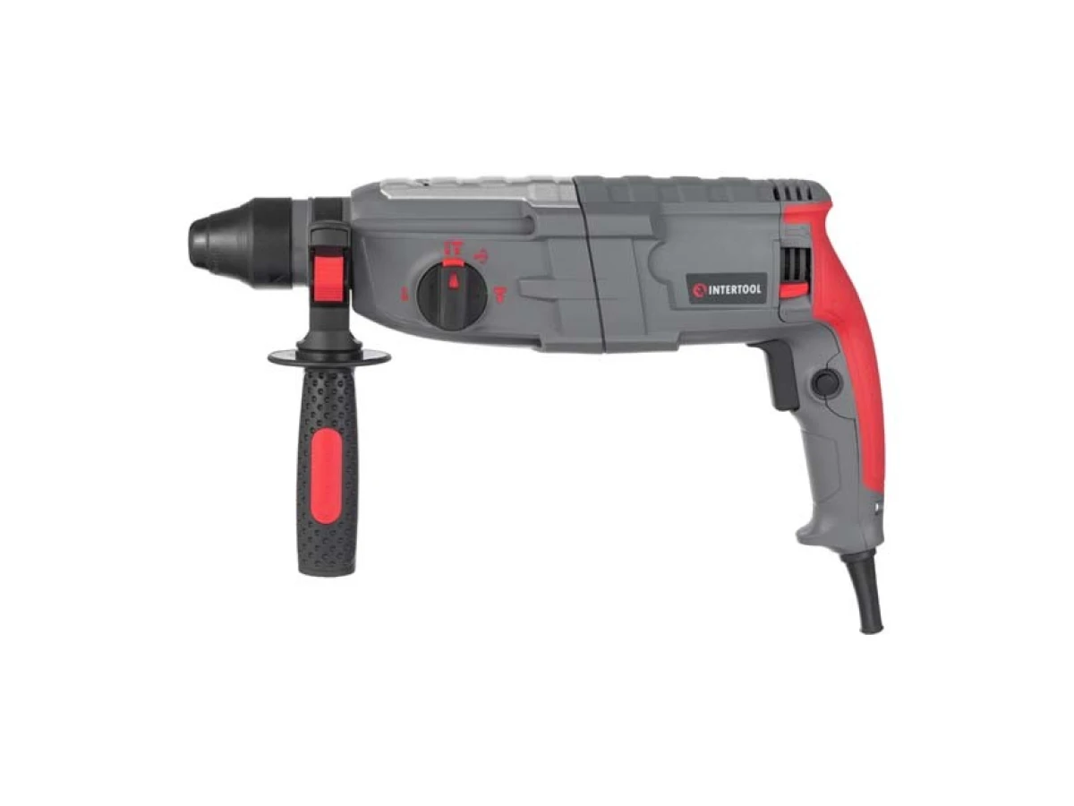Перфоратор 1000 Вт, 3.5 Дж, 0-1300 об/хв., 0-5100 уд/хв., 3 режими, SDS plus INTERTOOL DT-0185 