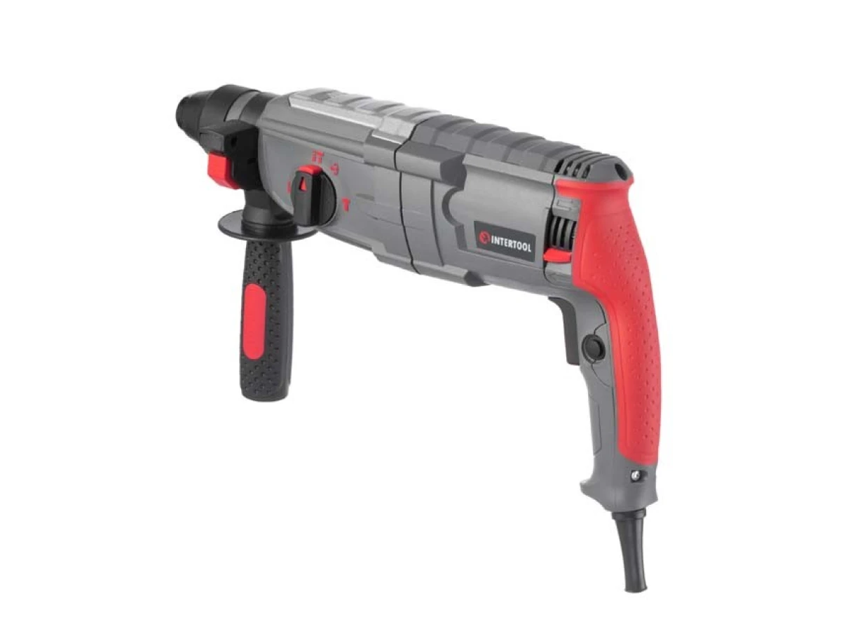 Перфоратор 1000 Вт, 3.5 Дж, 0-1300 об/хв., 0-5100 уд/хв., 3 режими, SDS plus INTERTOOL DT-0185 