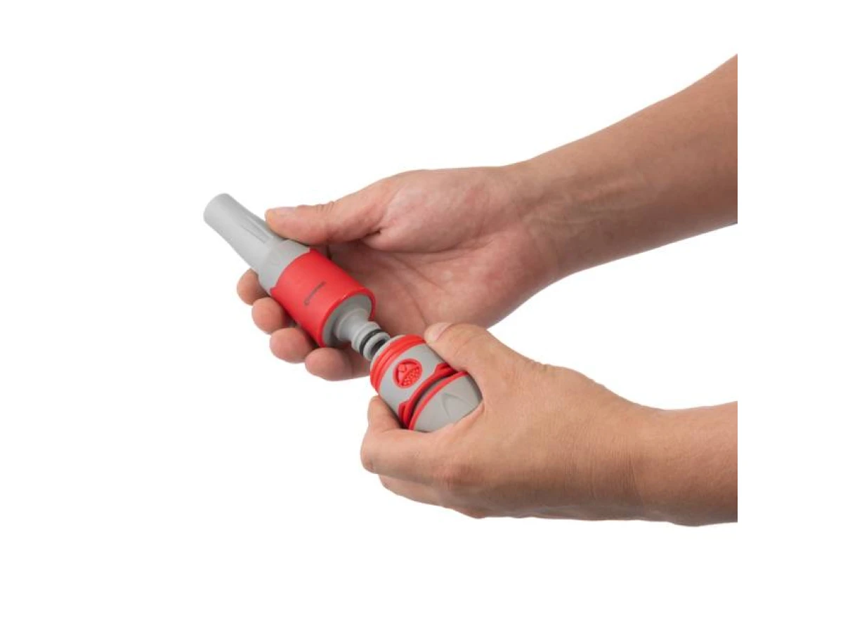 Насадка для поливу з плавним регулюванням потоку води + адаптер з різьбою 1/2", 3/4" і 2 коннектора для шланга 3/4" INTERTOOL GE-0028 