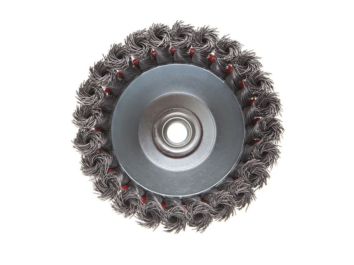 Щітка чашкова 125 мм, для КШМ, М14 (пучки крученого дроту) INTERTOOL BT-2125 