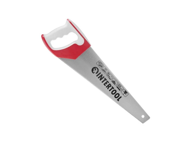 Ножівка по деревині 400 мм з гартованим зубом, потрійне заточування, 11 зуб/дюйм INTERTOOL HT-3161 