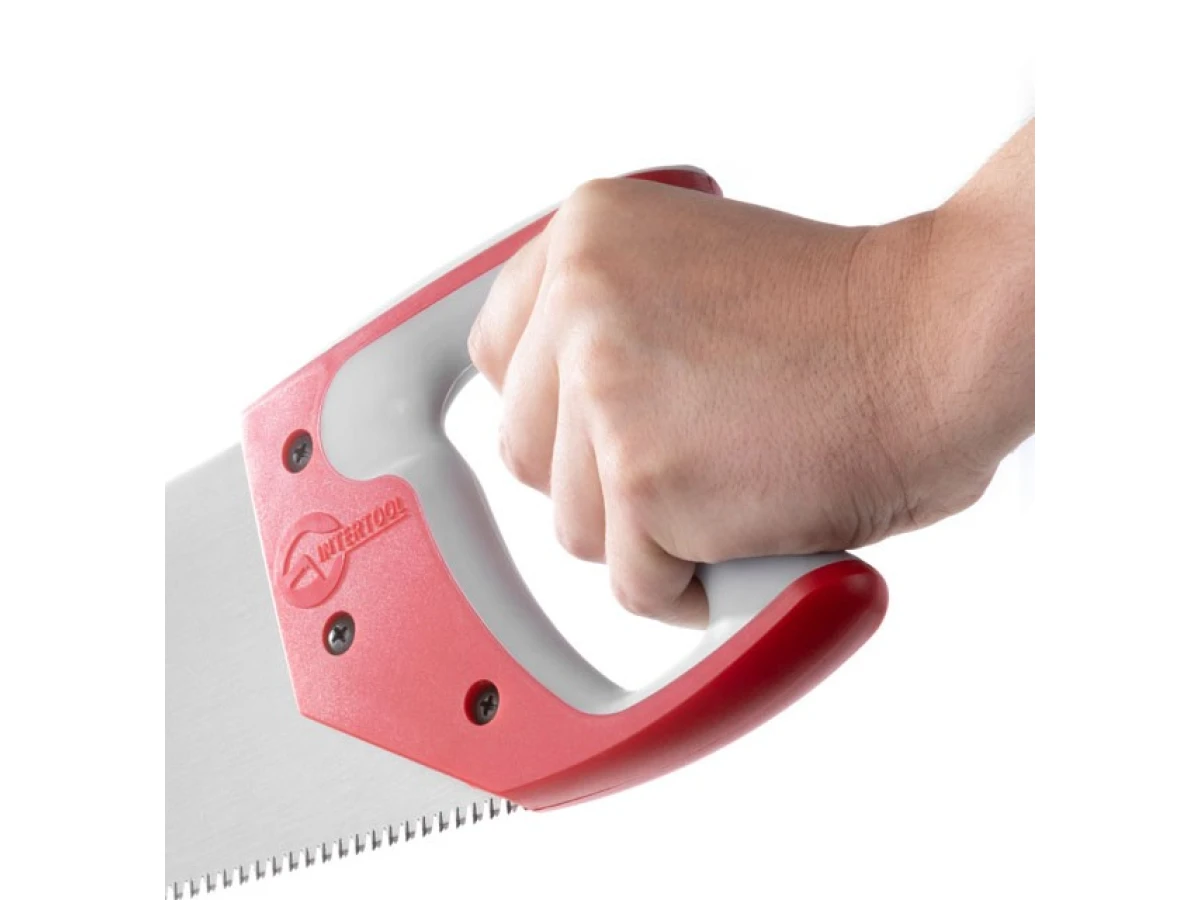 Ножівка по деревині 400 мм з гартованим зубом, потрійне заточування, 11 зуб/дюйм INTERTOOL HT-3161 