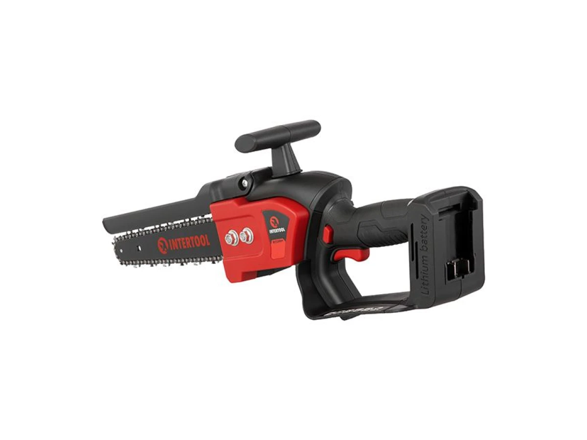 Мини-пила цепная аккумуляторная с бесщеточным двигателем 20 В, шина 20 см, 7.5 м/с, без ЗУ и АКБ, STORM INTERTOOL WT-9210 