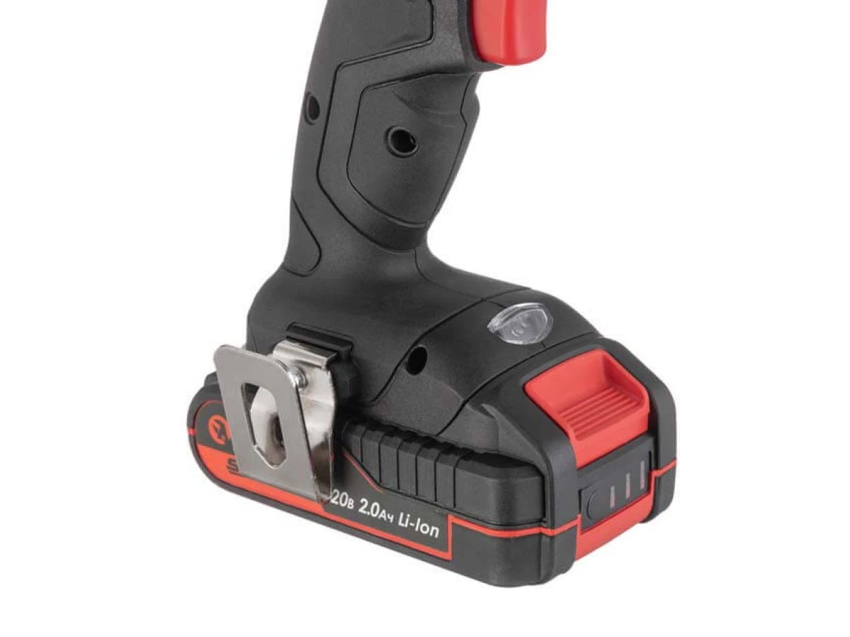 Дрель-шуруповерт аккумуляторная 20 В, 50 Нм, 0-450/0-1700 об/мин, 2-13 мм, Li-Ion, 2.0 Ач, ЗУ 2 А, кейс INTERTOOL WT-0351 