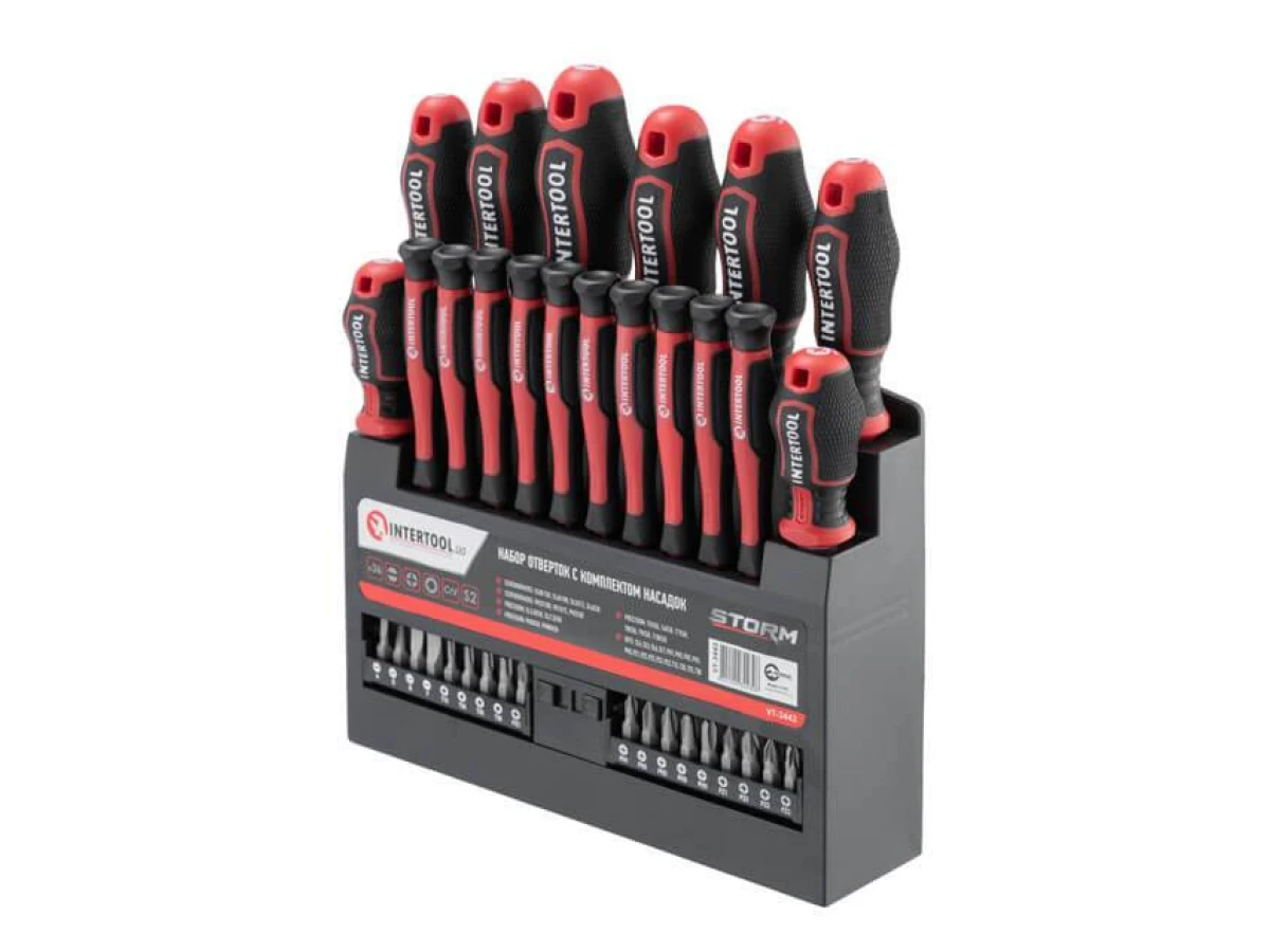 Набір викруток з комплектом насадок 36 од. STORM INTERTOOL VT-3443 