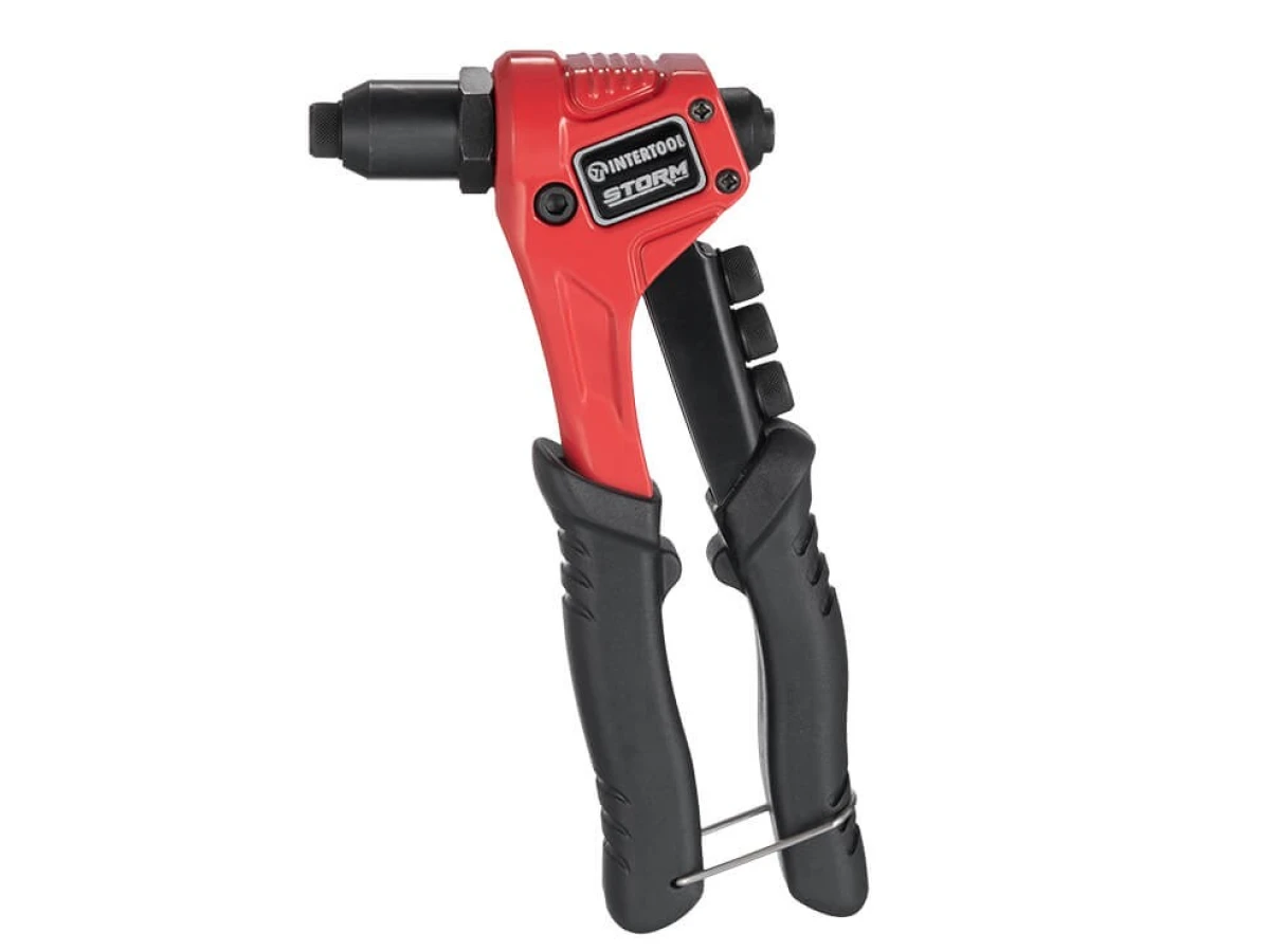 Пистолет заклепочный ручной 200 мм, диаметр применяемой заклепки 2.4; 3.2; 4; 4.8 мм, Storm INTERTOOL RT-0015 